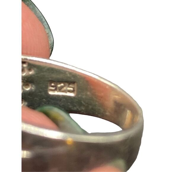 CN Sterling silver 925 stacked amethyst, blue topaz and citrine ring size 7 - Picture 4 of 9